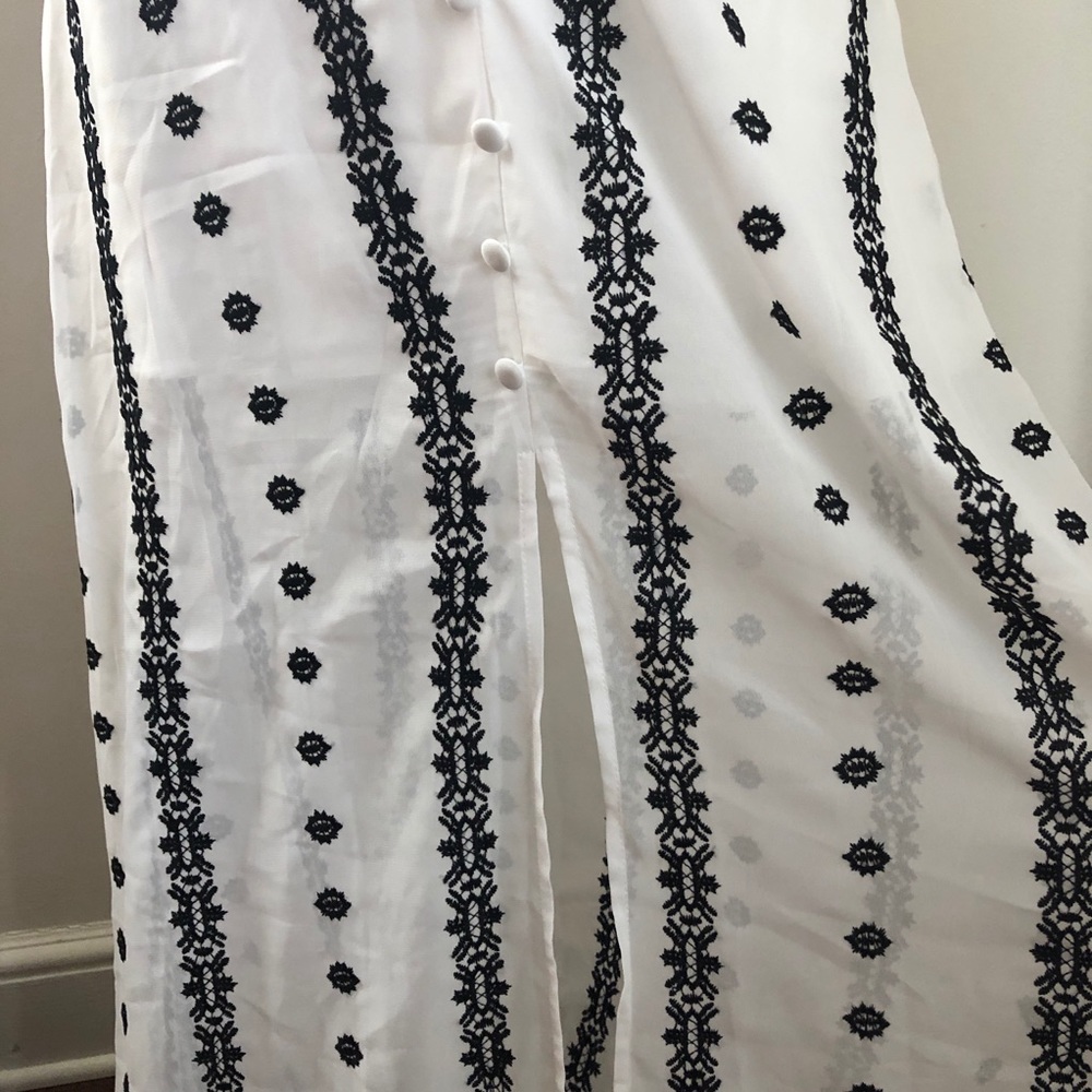 One One Six White Black Embroidered Maxi Dress - Picture 4 of 6